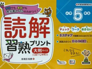 読解習熟プリント 夏休みの活用法