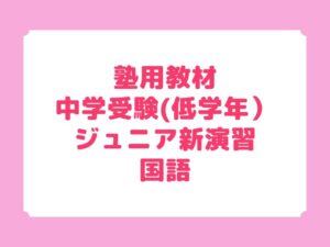 ジュニア新演習国語　低学年用の中学受験教材